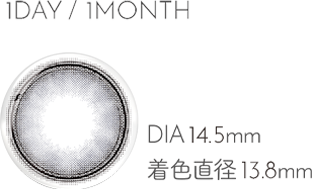 1MONTH LIMITED COLOR DIA14.5mm 着色直径13.8mm