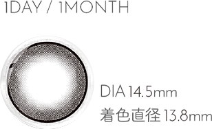 1MONTH LIMITED COLOR DIA14.5mm 着色直径13.8mm